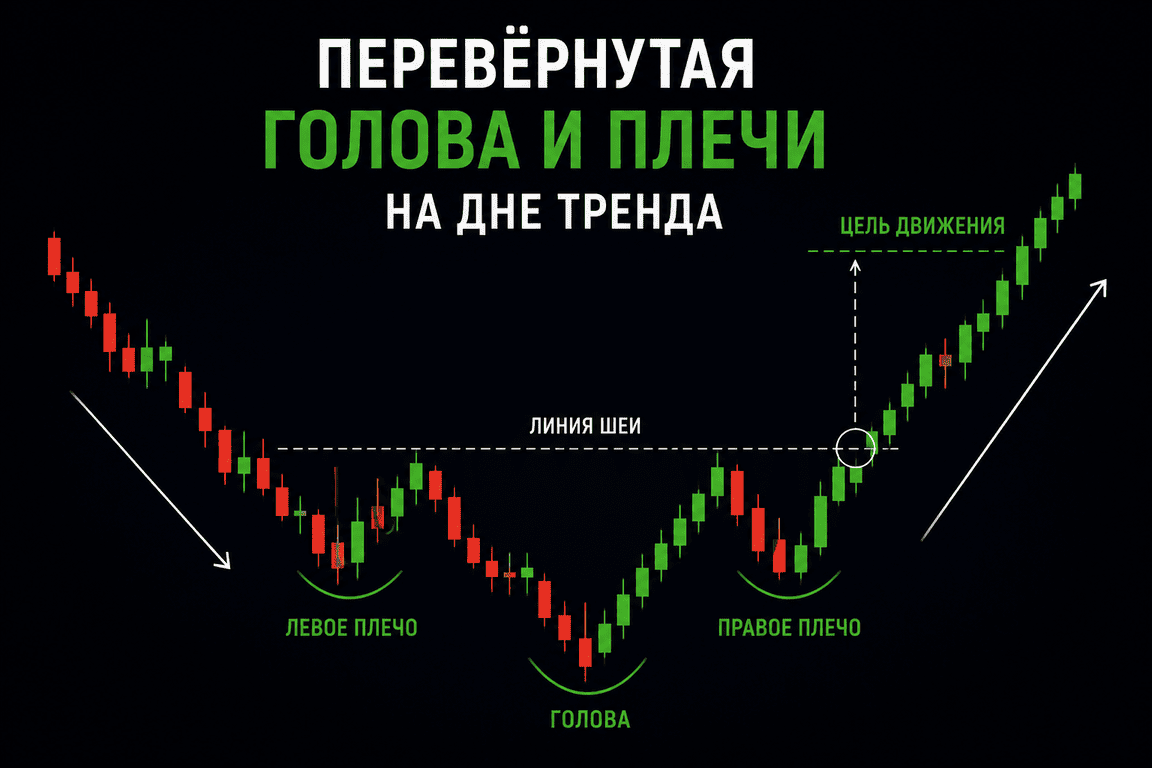 Перевёрнутая голова и плечи на дне тренда