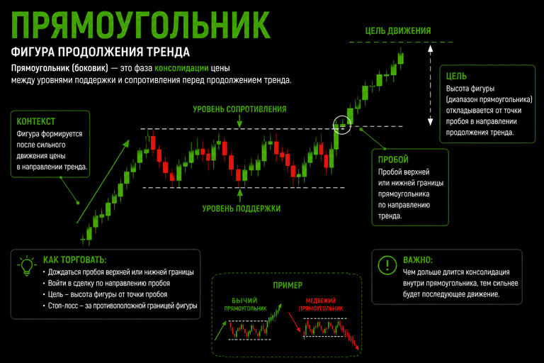 Прямоугольник — горизонтальный диапазон, пробой