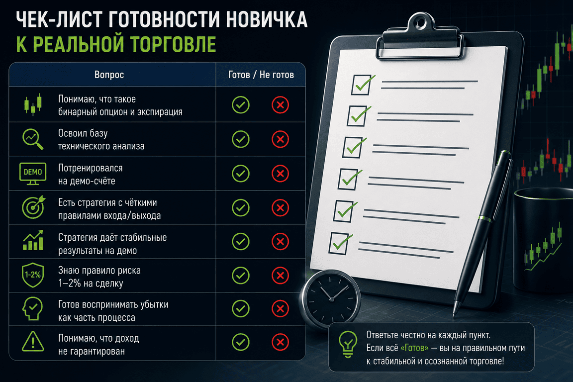 чек-лист готовности новичка