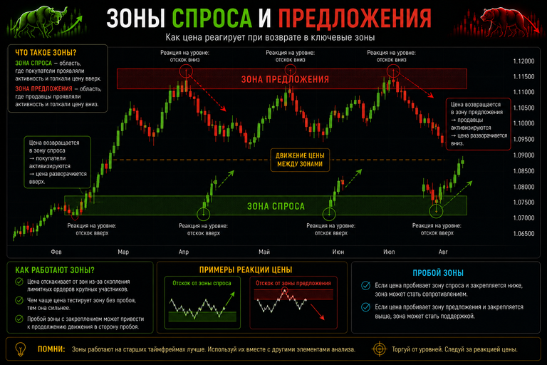 Спрос и предложение в Price Action