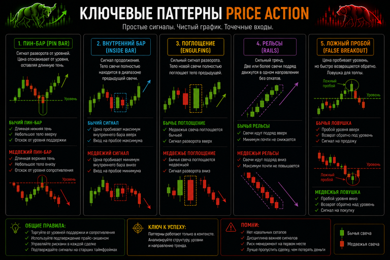 Ключевые паттерны Price Action