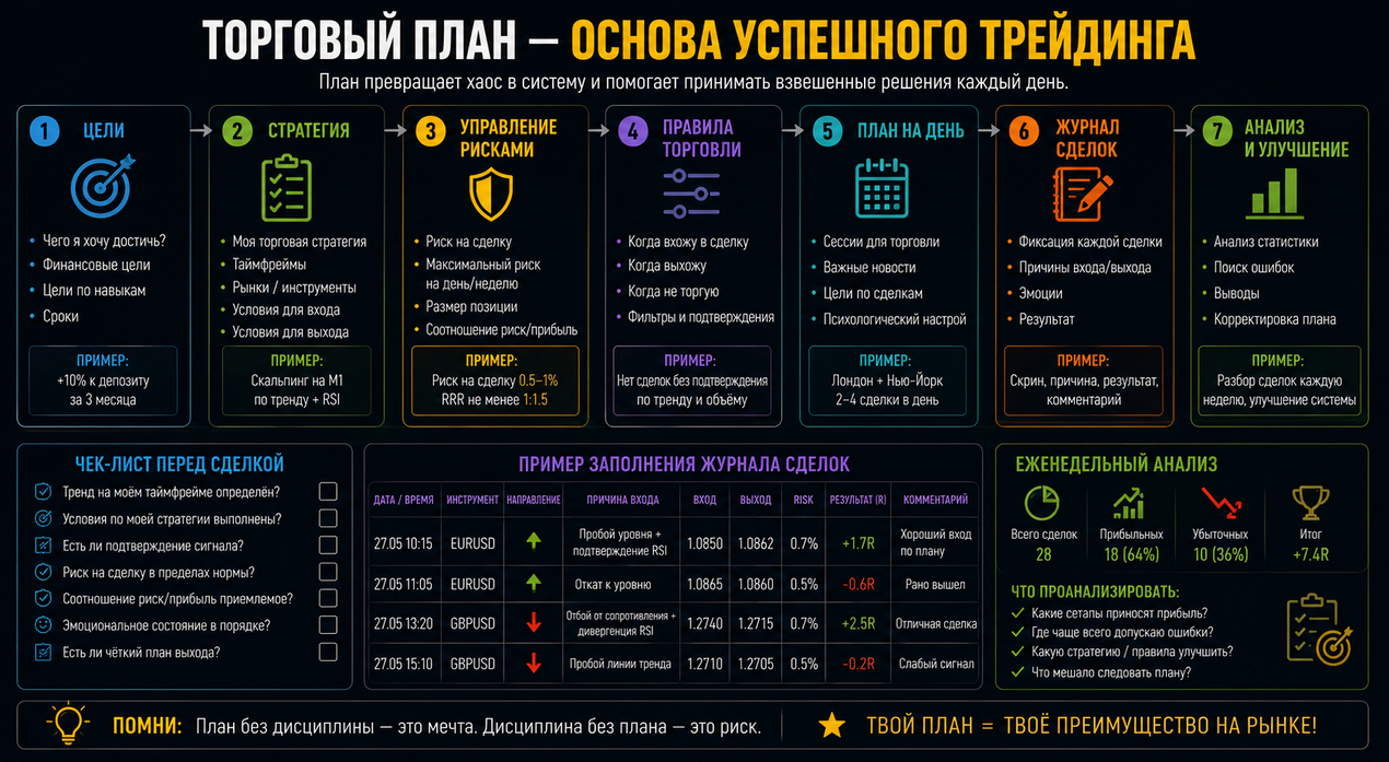 торговый план как основа — от целей до анализа сделок